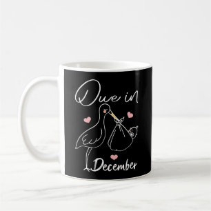 Verwacht in december Funny zwaan die een knuffel n Koffiemok