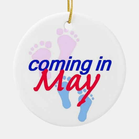 Verwacht MAY-versiering Keramisch Ornament (Voorkant)