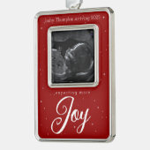Verwacht meer JOY echografie Verzilverd Omlijst Ornament (Links)