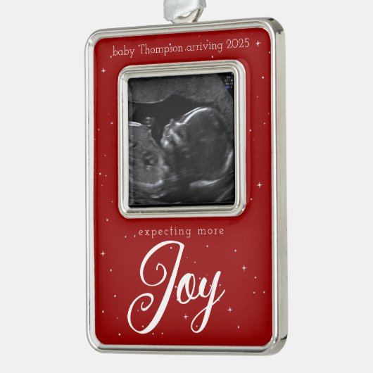 Verwacht meer JOY echografie Verzilverd Omlijst Ornament (Links)