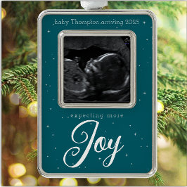 Verwacht meer JOY echografie Verzilverd Omlijst Ornament
