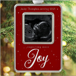 Verwacht meer JOY echografie Verzilverd Omlijst Ornament