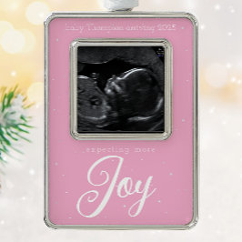 Verwacht meer JOY echografie Verzilverd Omlijst Ornament