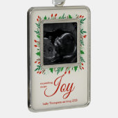 Verwacht meer JOY echogram Verzilverd Omlijst Ornament (Rechts)