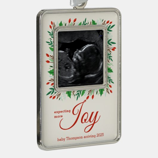 Verwacht meer JOY echogram Verzilverd Omlijst Ornament (Rechts)