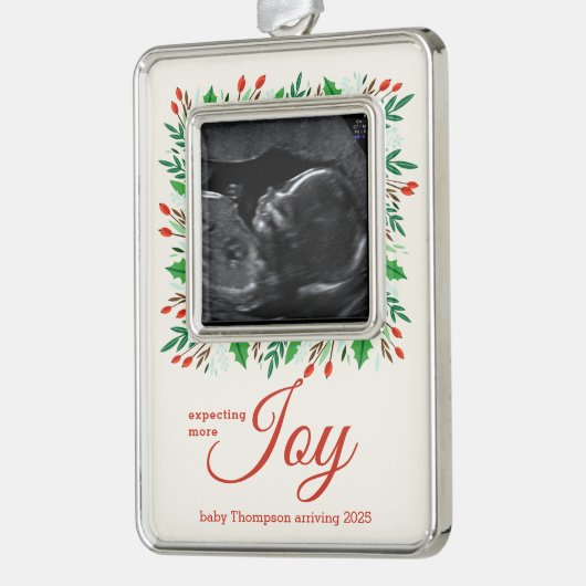 Verwacht meer JOY echogram Verzilverd Omlijst Ornament (Links)
