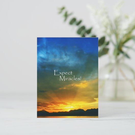 Verwacht Miracles! Briefkaart (Staand voorkant)