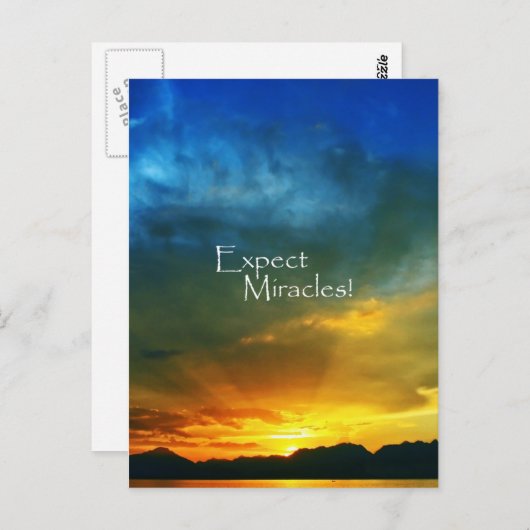 Verwacht Miracles! Briefkaart (Voorkant / Achterkant)