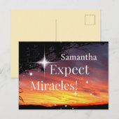 Verwacht Mirakels Fonkel Zonsondergang Beterschap  Briefkaart (Voorkant / Achterkant)