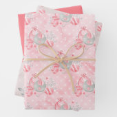 Verwacht moeder baby meisje Roze Inpakpapier Vel (In situ)