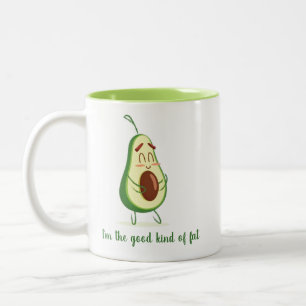 Verwacht moeder grappige avocado tweekleurige koffiemok