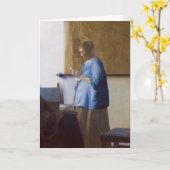 Verwacht moeder leest een brief kaart (Gele Bloem)