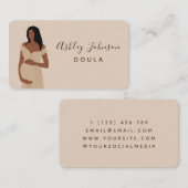 Verwacht moeder Zwangere Lady Silhouette Midoman Visitekaartje (Voorkant / Achterkant)