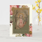 Verwacht moeder Zwangerschap Religieuze Moederdag Kaart (Gele Bloem)