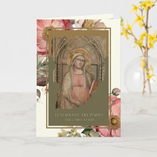 Verwacht moeder Zwangerschap Religieuze Moederdag Kaart (Gele Bloem)