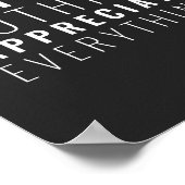 Verwacht niets alles waarderen Inspirerend Poster (Hoek)