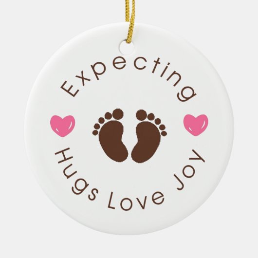 Verwacht nieuw mam Citaat Keramisch Ornament (Voorkant)