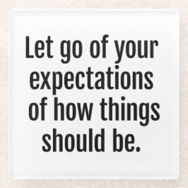 Verwacht Onderzetter glas Glazen Onderzetter