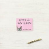 Verwacht ons. Kinderloze Cat Ladies Sticky Note (Op bureau)