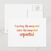 Verwacht onverwacht briefkaart (Voorkant / Achterkant)