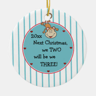 Verwacht onze 1e Baby en het is een Boy-Christmas Keramisch Ornament