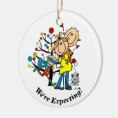 Verwacht Paar, Super Jongen, Kat Ornament (Links)