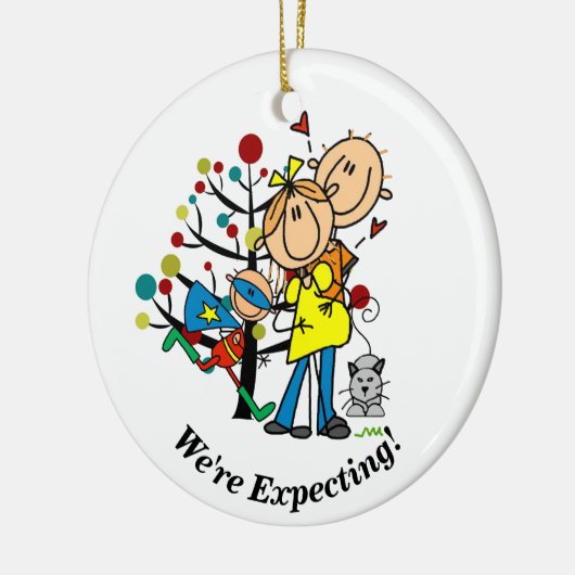 Verwacht Paar, Super Jongen, Kat Ornament (Links)