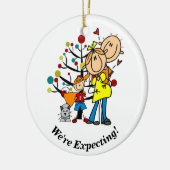 Verwacht paar, Toddler Boy, kat Ornament (Links)
