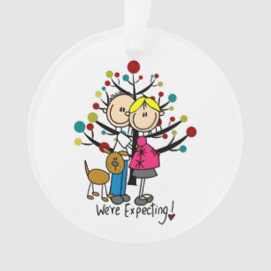 Verwacht paar w. Dog Holiday Acrylornament Ornament