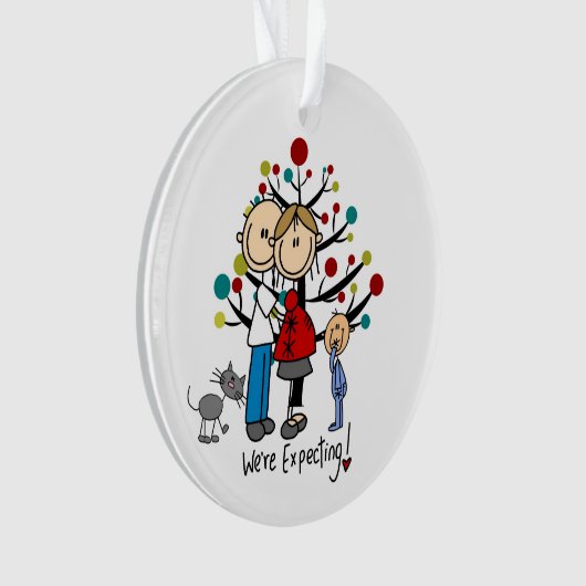 Verwacht paardepeuter AcrylOrnament Ornament (voorkant)