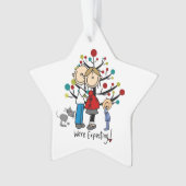 Verwacht paardepeuter AcrylOrnament Ornament (voorkant)