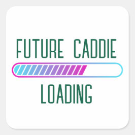 Verwacht Papa Baby Borrel Toekomstige Caddie Laadt Vierkante Sticker