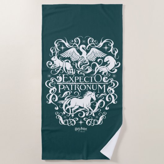 Verwacht Patronum Filigree Graphic Strandlaken (Voorkant)