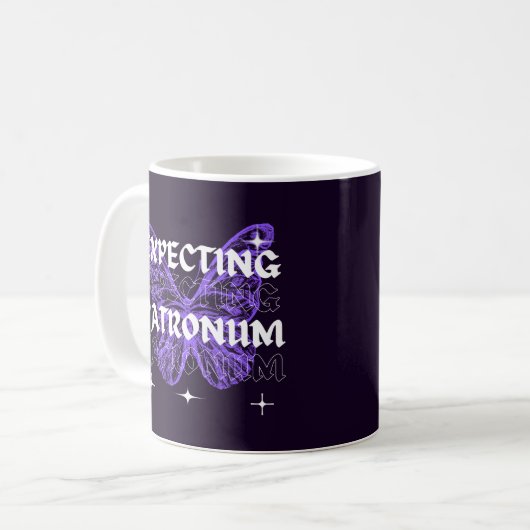Verwacht patronum moederschapsvlinder mam Gift Koffiemok (Voorkant links)