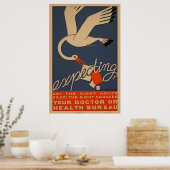 Verwacht  Poster van de Gezondheid van WPA (Keuken)