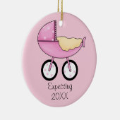 Verwacht sierlijk (roze) keramisch ornament (Rechts)