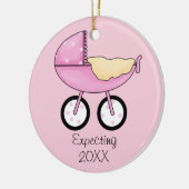 Verwacht sierlijk (roze) keramisch ornament (Links)