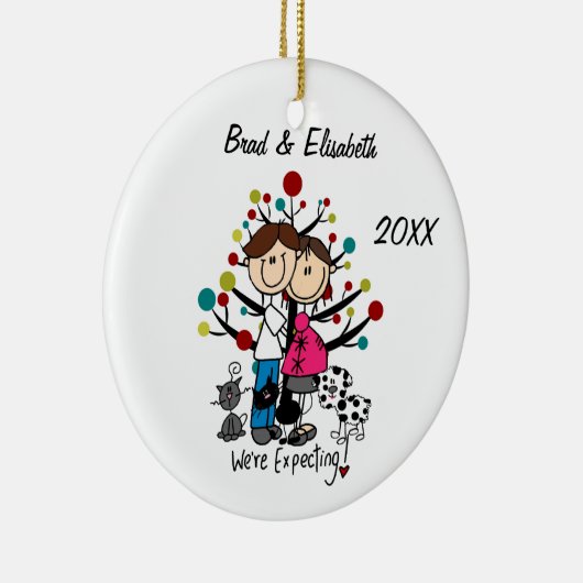 Verwacht tweede kattendoekje keramisch ornament (Rechts)