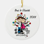 Verwacht tweede kattendoekje keramisch ornament (Voorkant)