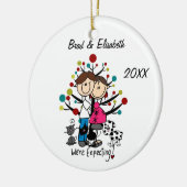 Verwacht tweede kattendoekje keramisch ornament (Links)