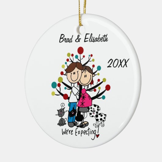 Verwacht tweede kattendoekje keramisch ornament (Links)