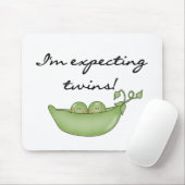 Verwacht Tweeling - Erwten in een Pod Muismat (Met muis)