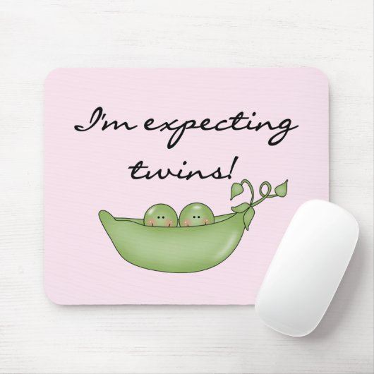 Verwacht Tweeling - Erwten in een Pod Muismat (Met muis)