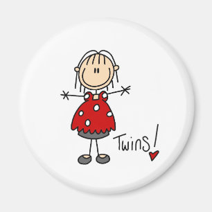 Verwacht Twins Stick Cijfer Magnet