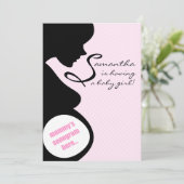 Verwacht uitnodigen van mammie Baby shower Kaart (Staand voorkant)