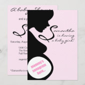 Verwacht uitnodigen van mammie Baby shower Kaart (Voorkant / Achterkant)