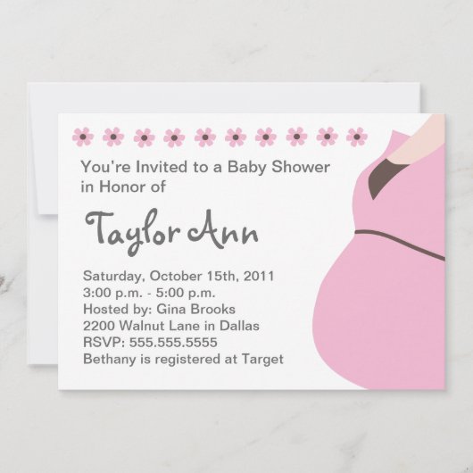 Verwacht uitnodiging voor moeder Baby shower (Voorkant)