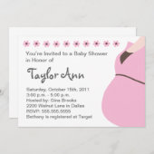 Verwacht uitnodiging voor moeder Baby shower (Voorkant / Achterkant)