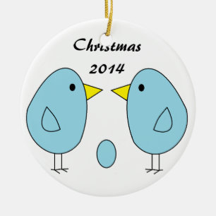 Verwacht vogels keramisch ornament