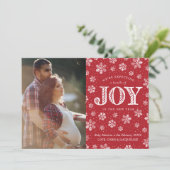 Verwacht vrolijke zwangerschapsuitkondiging Kerstm Aankondiging (Staand voorkant)